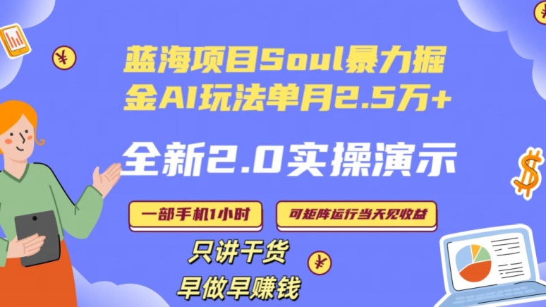 Soul怎么做到单月变现25000+全新2.0AI掘金玩法全程实操演示小白好上手【揭秘】插图 Soul怎么做到单月变现25000+全新2.0AI掘金玩法全程实操演示小白好上手【揭秘】