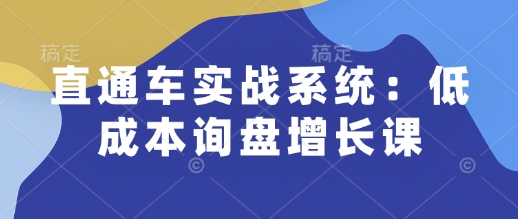 直通车实战系统:低成本询盘增长课,让个人通过技能实现升职加薪,让企业低成本获客,订单源源不断插图 直通车实战系统:低成本询盘增长课,让个人通过技能实现升职加薪,让企业低成本获客,订单源源不断